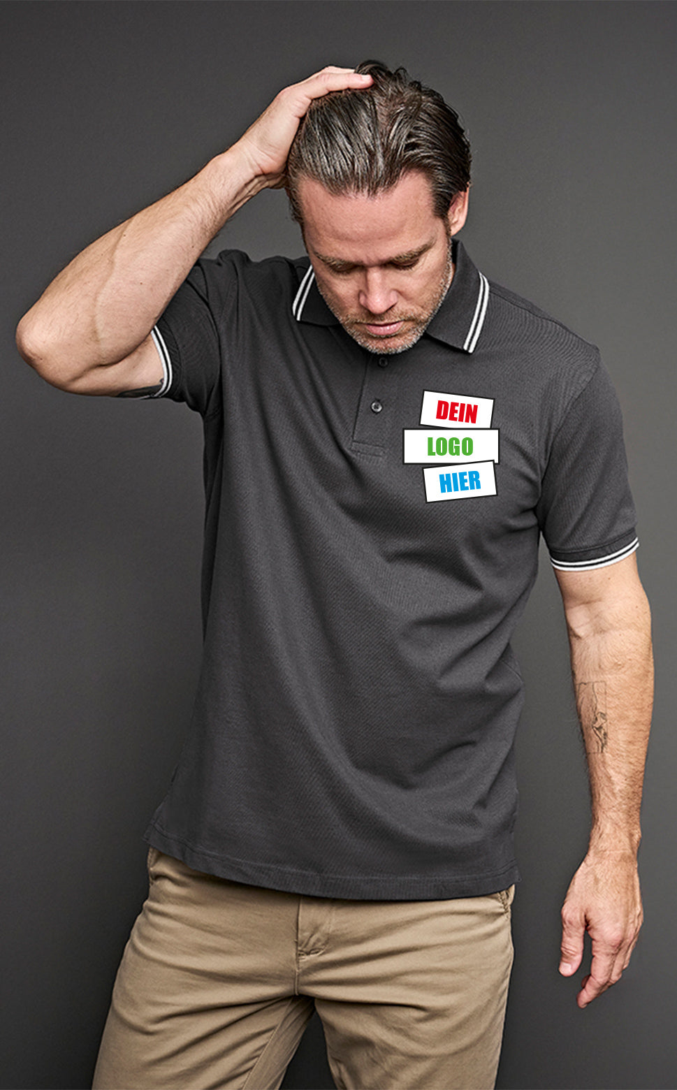 Men´s Luxury Stripe Stretch Polo