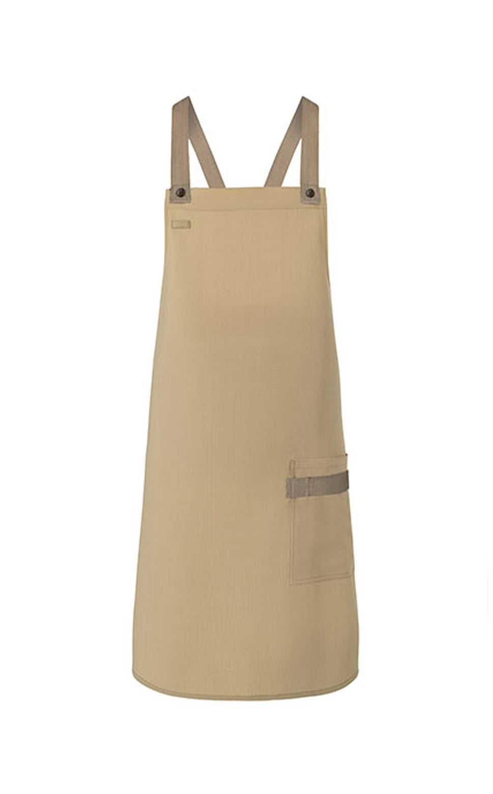 Latzschürze Urban-Look mit Kreuzbändern und Tasche