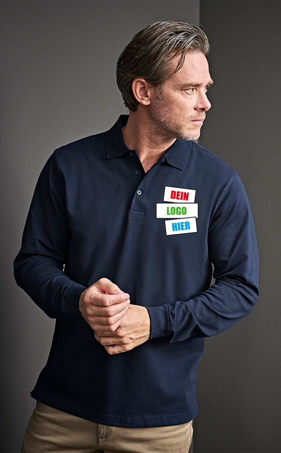 Men´s Luxury Stretch Long Sleeve Polo
