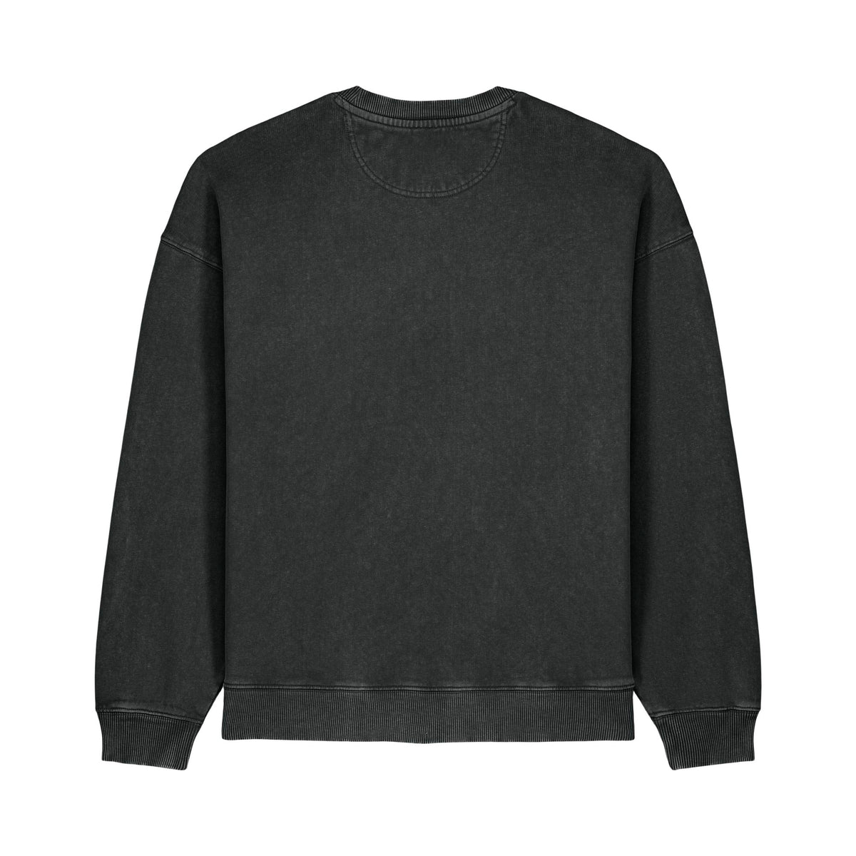 Sweatshirt Radder 2.0 Vintage in G. Dyed Black Rock – Rückansicht