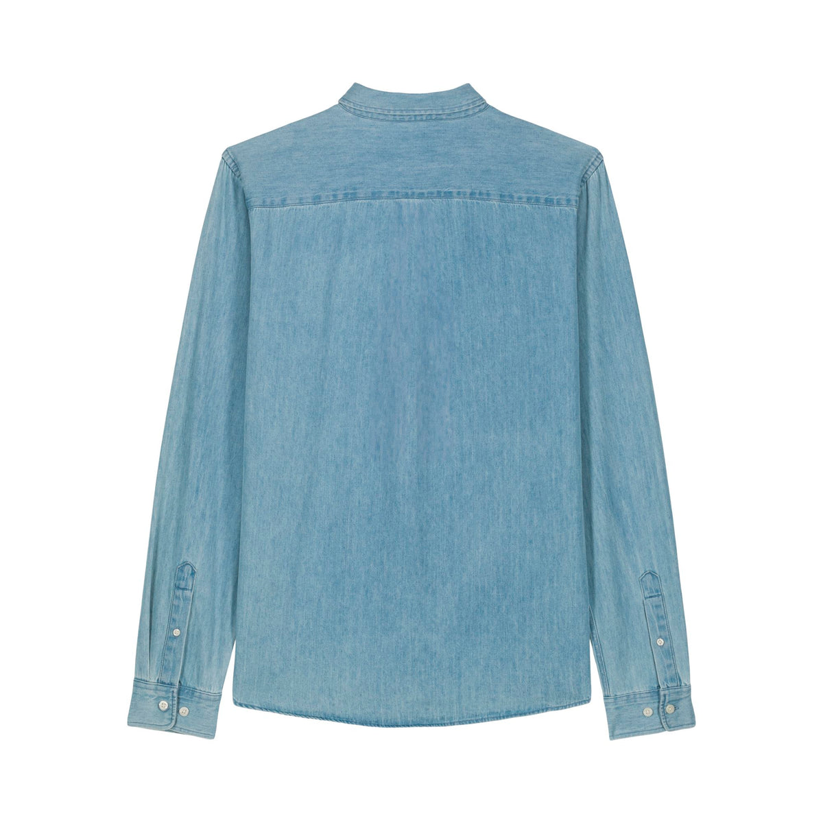 Hemd Stanley Denim Shirt in Light Wash – Rückansicht