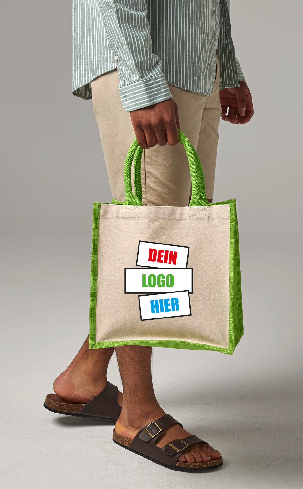 Printers Midi Jute Bag