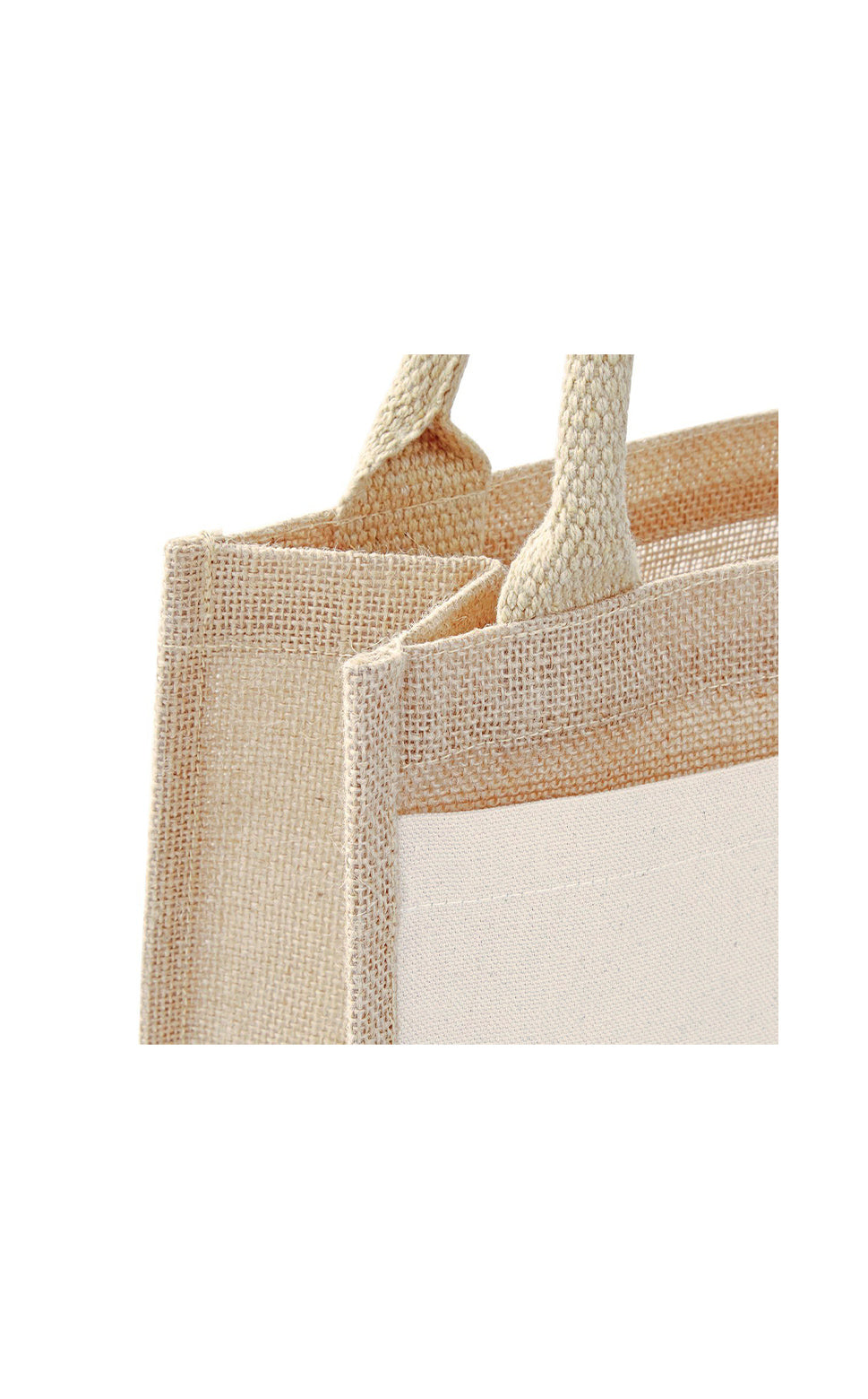 Cotton Pocket Jute Midi Bag