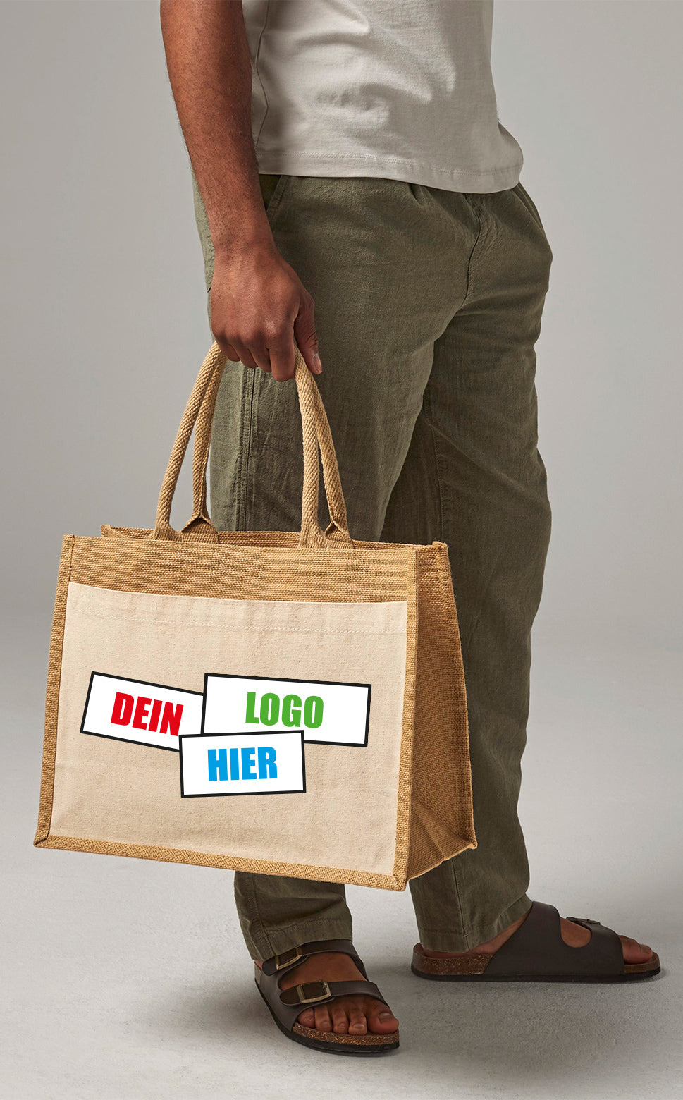 Tasche Cotton Pocket Jute Shopper