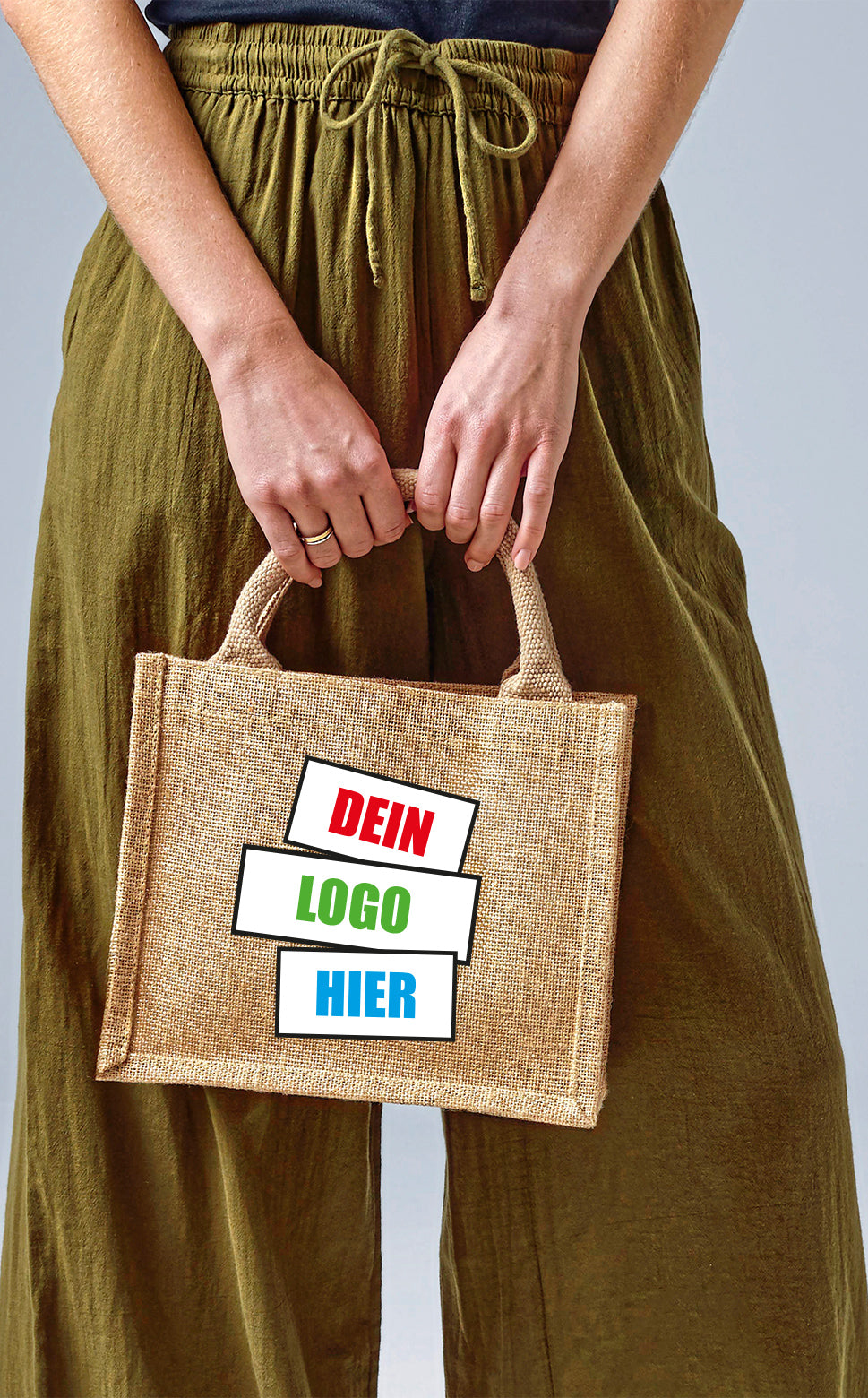 Shimmer Jute Mini Gift Bag
