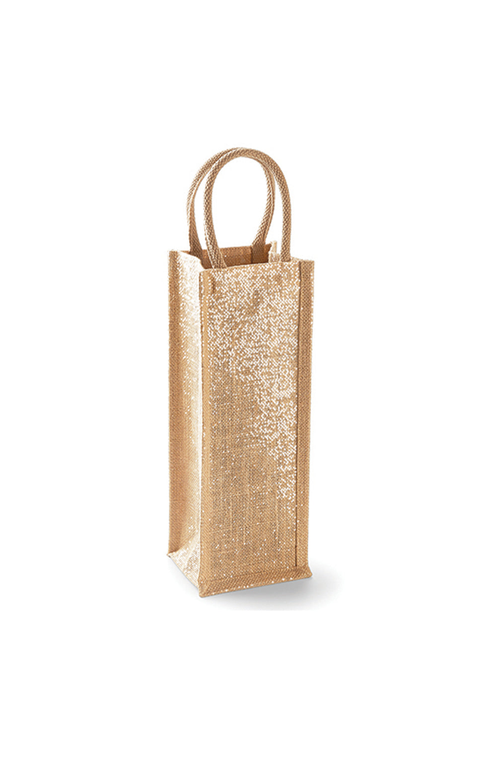 Shimmer Jute Bottle Bag