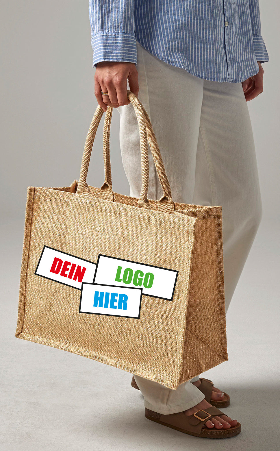 Shimmer Jute Shopper
