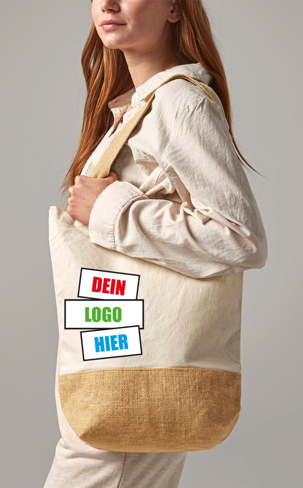 Jute Base Canvas Shopper