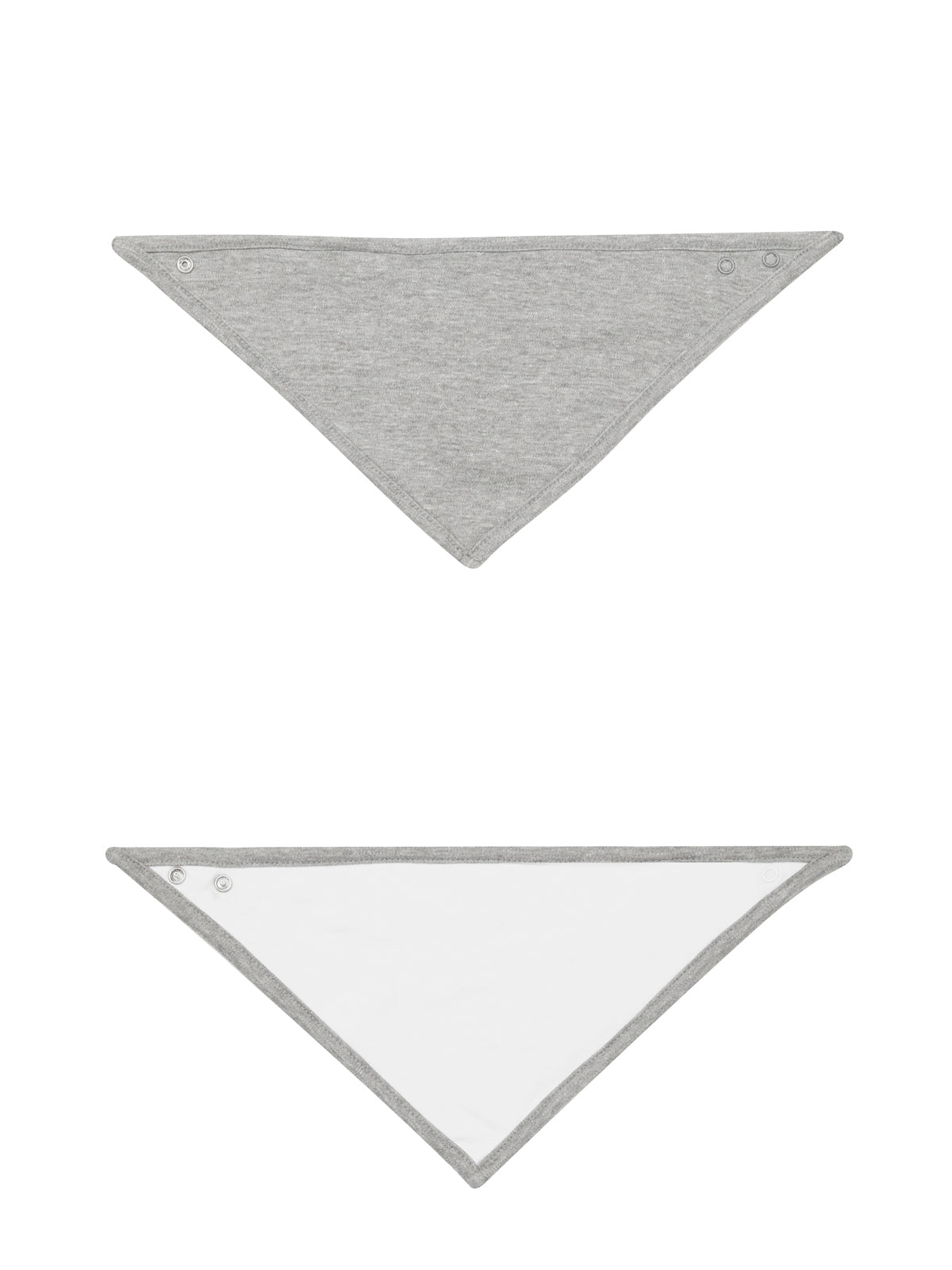 Lätzchen Bandana Bib White / Heather Grey Melange – Lätzchen | SHIRTPLUS