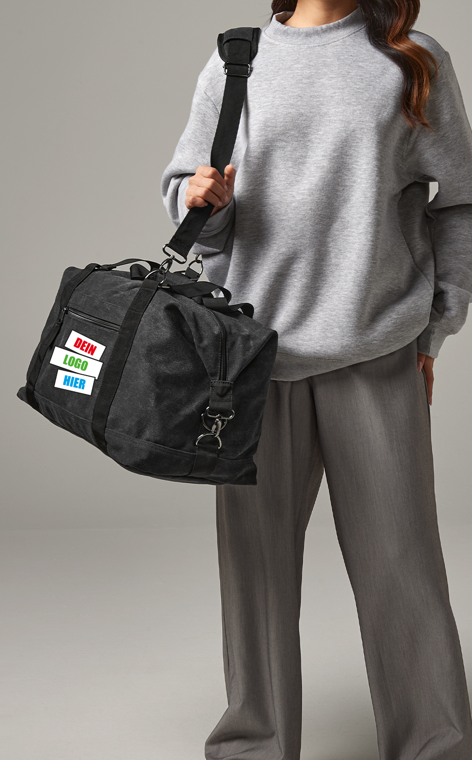 Bagbase Vintage Canvas Weekender Reisetasche – Frontansicht | SHIRTPLUS