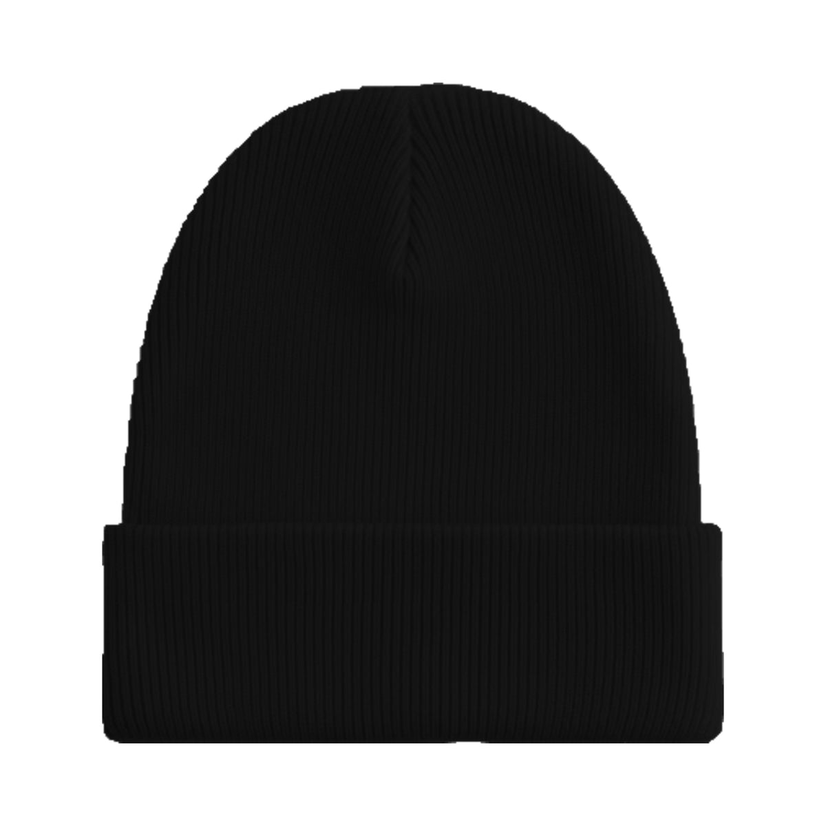 Mütze Beechfield Premium Organic Cotton Original Cuffed Beanie in Black – Vorderansicht