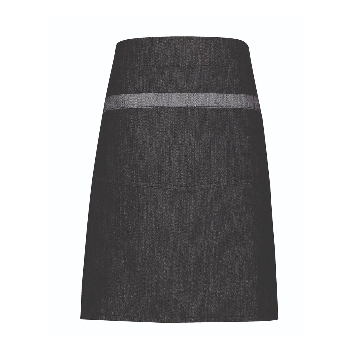 Waist apron Premier Workwear Domain Contrast Denim Waist Apron in Black Denim – front view