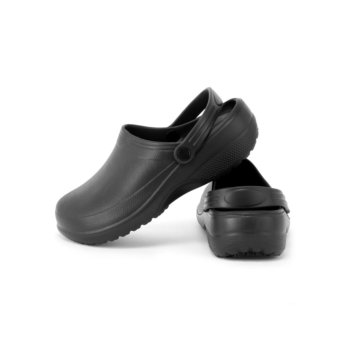 Clog Premier Workwear Chef´s Anti-Slip Anchor Clog in Black – Vorderansicht
