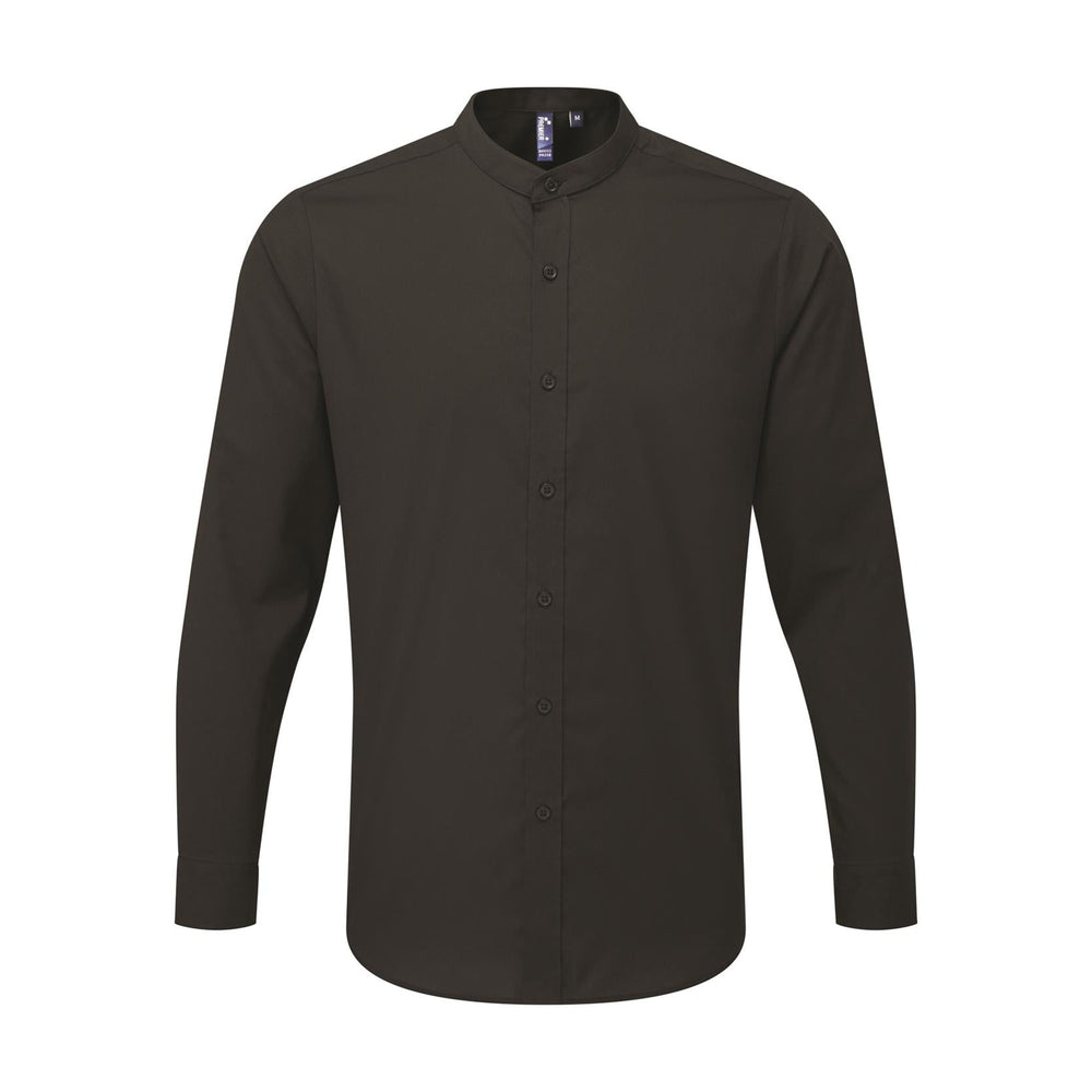 Hemd Men´s Banded Collar Grandad Long Sleeve Shirt