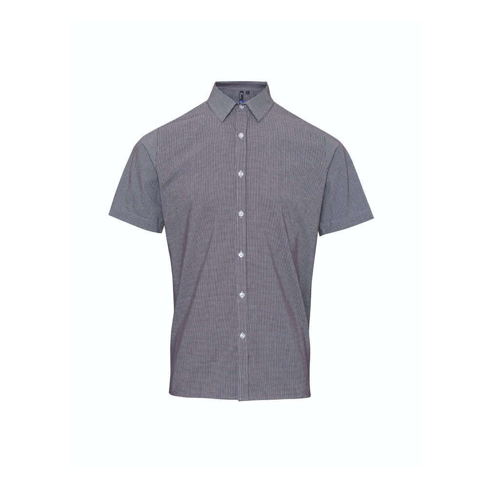 Hemd Men´s Microcheck (Gingham) Short Sleeve Cotton Shirt