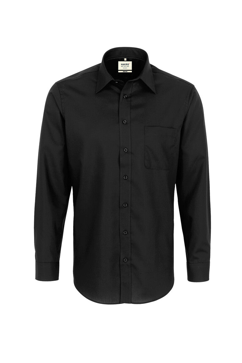 HAKRO Business Shirt Comfort 108 in black – front view