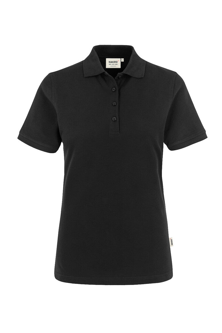 Poloshirt HAKRO Classic Polo Damen 110 in Schwarz – Vorderansicht