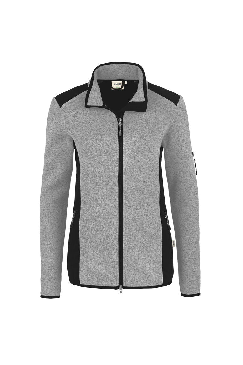 Knitted Fleece Jacket Contrast Women 236
