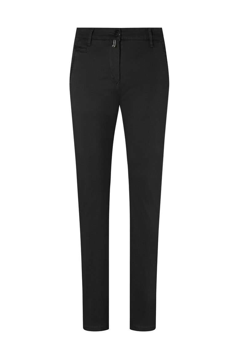HAKRO X-Stretch Chinohose Damen 706 in Schwarz – Vorderansicht