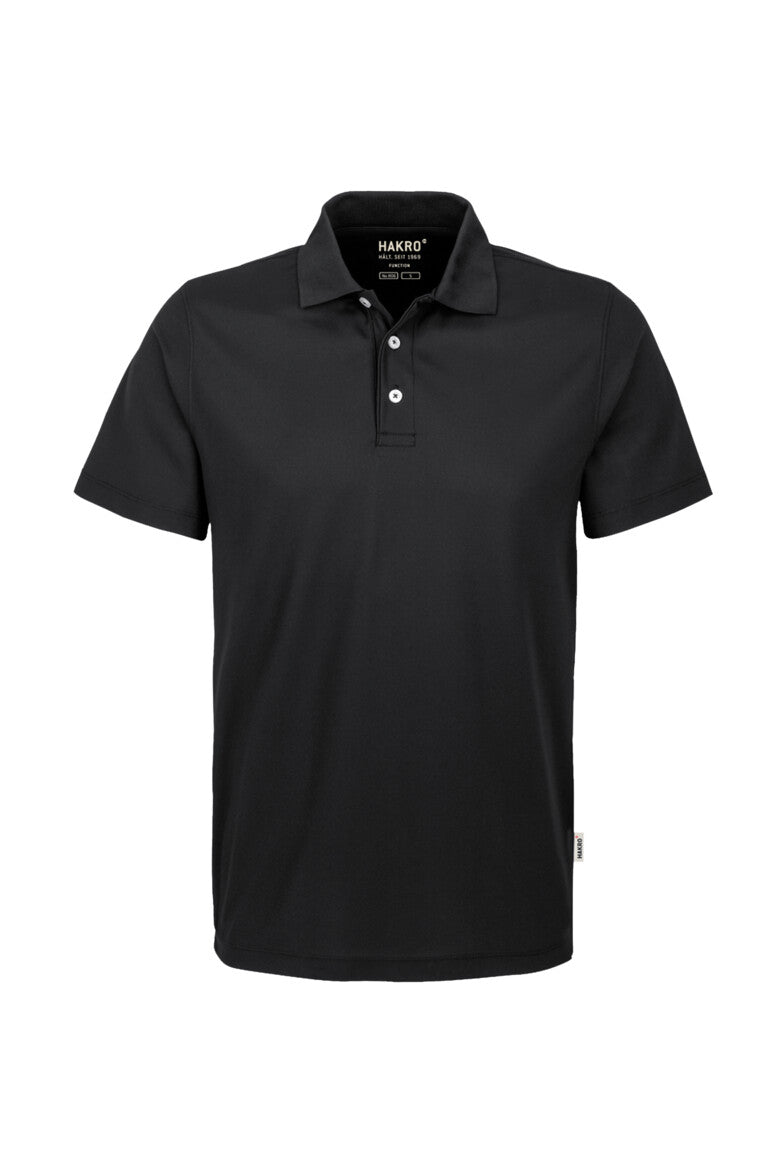 Poloshirt HAKRO COOLMAX® PRO Polo 806 in Schwarz – Vorderansicht