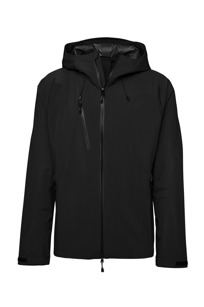 HAKRO Hooded High Active Jacket 884 in black – front view
