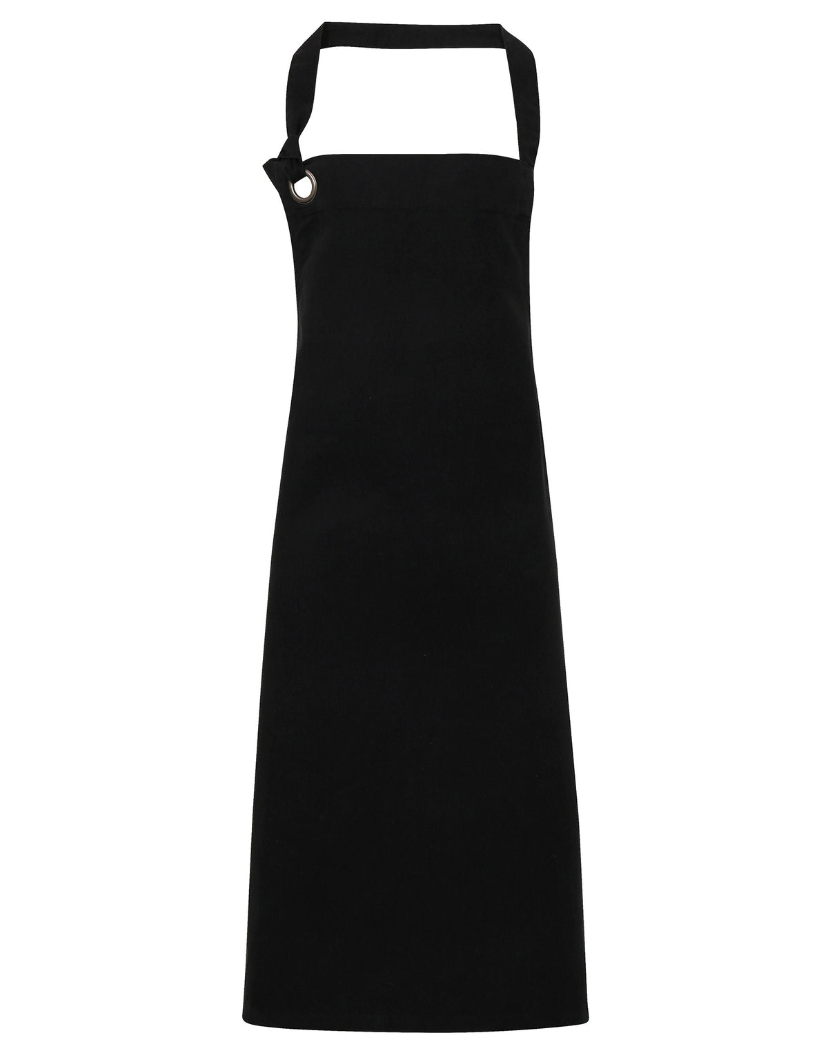 Latzschürze Premier Workwear Calibre Canvas Bib Apron in Black – Vorderansicht