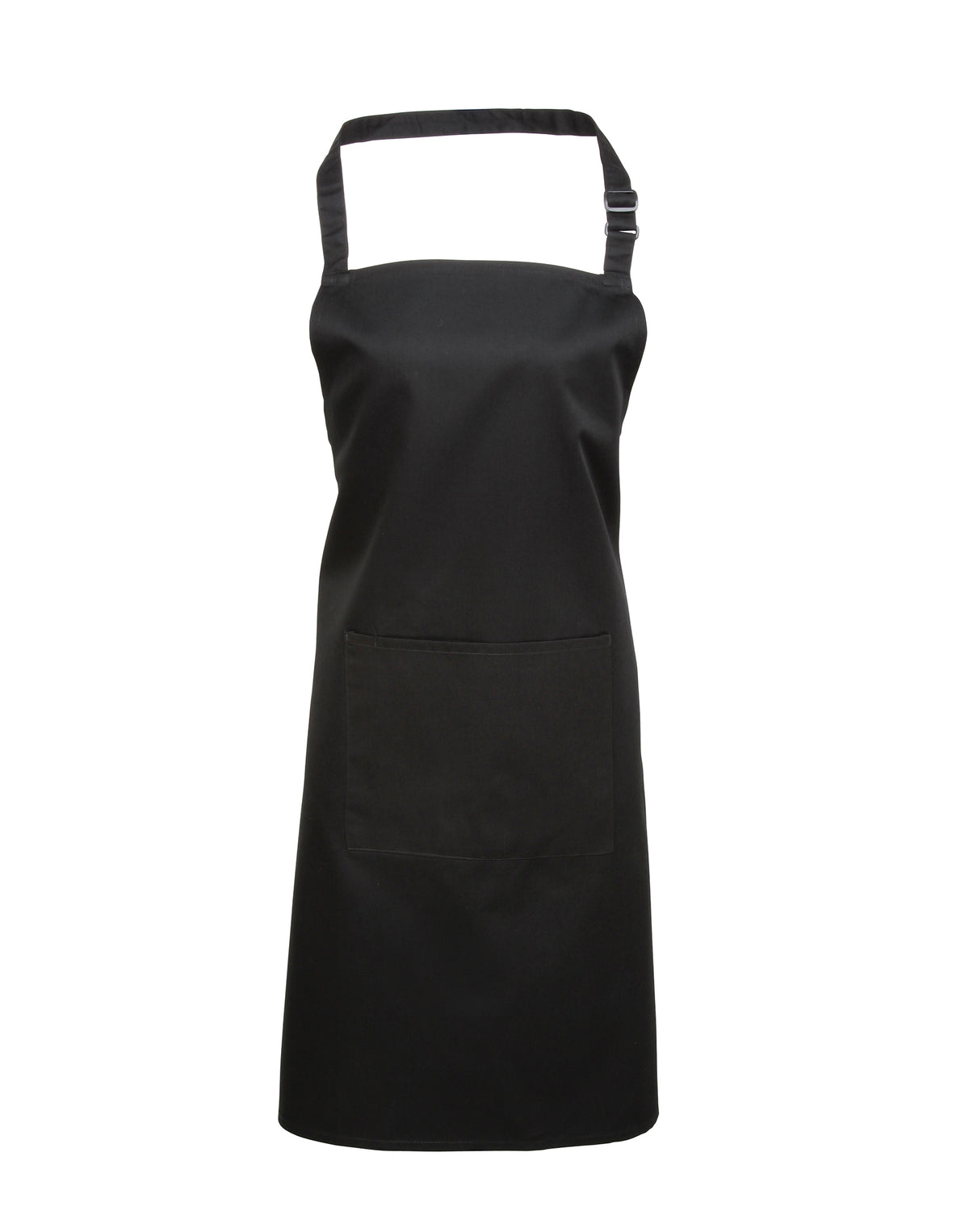 Latzschürze Premier Workwear Colours Bib Apron with Pocket in Black – Vorderansicht