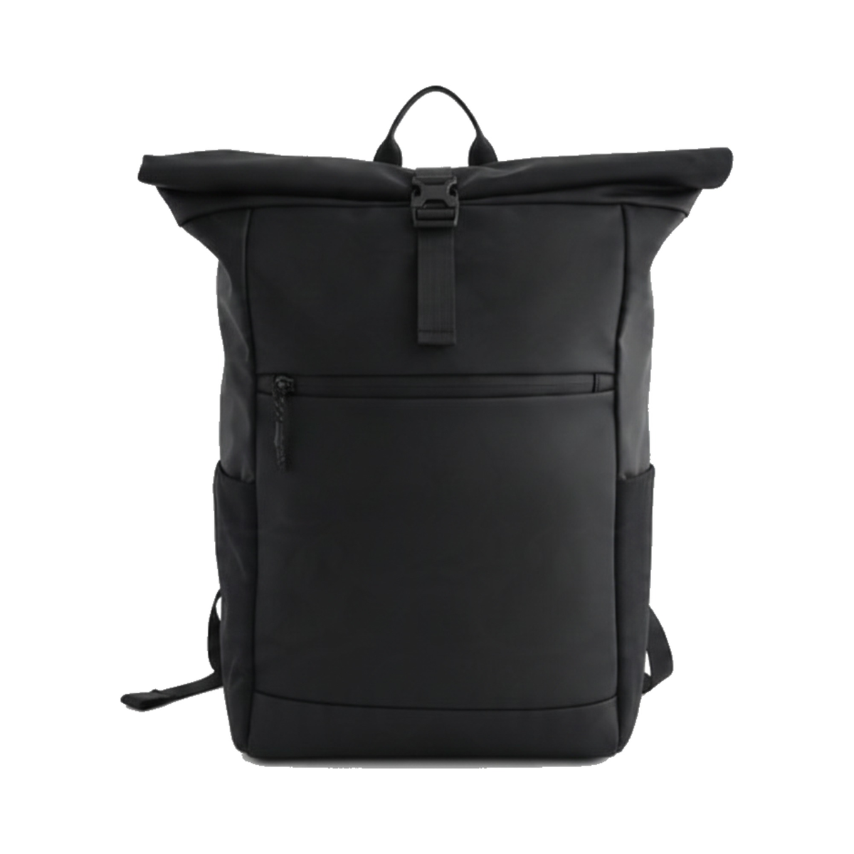 Rucksack BagBase Athlux Roll-Top Backpack in Black – Vorderansicht