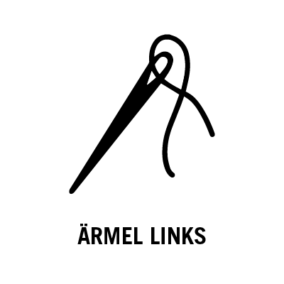 Stick Ärmel links (bis zu 9 cm x 9 cm)