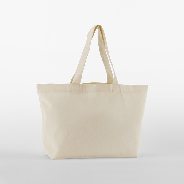 Tragetasche Westford Mill EarthAware® Organic Twill Shopper in Natural – Vorderansicht
