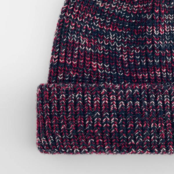 Mütze Beechfield Campfire Beanie in Navy Speck – Vorderansicht