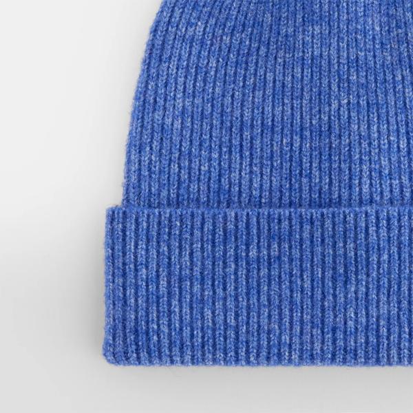 Mütze Beechfield Wool Blend Beanie in Blue Marl – Vorderansicht