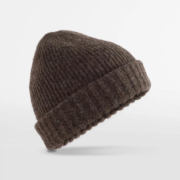 Mütze Beechfield Stonefell Beanie in Dark Brown Marl – Produktansicht