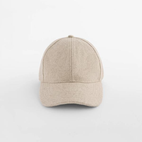 Cap Beechfield Wool Blend in Stone – Vorderansicht