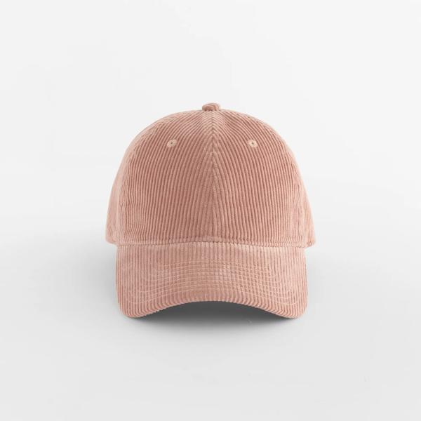 Cap Beechfield Corduroy Dad in Dusty Pink – Vorderansicht