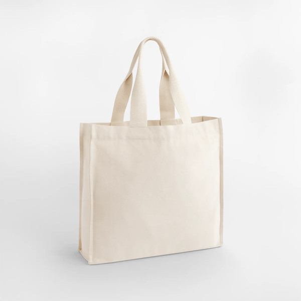 Tragetasche Westford Mill Chevron Handle Shopper in Natural – Vorderansicht