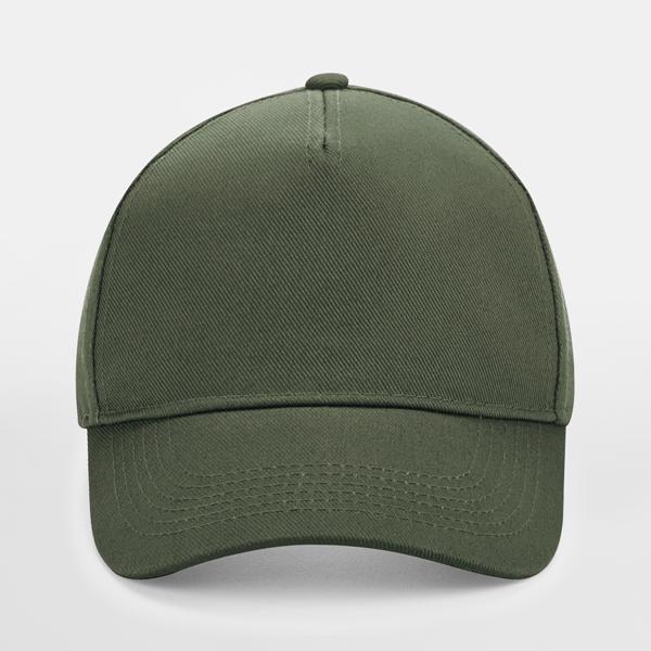 Cap Beechfield Ultimate 5 Panel in Olive Green – Vorderansicht