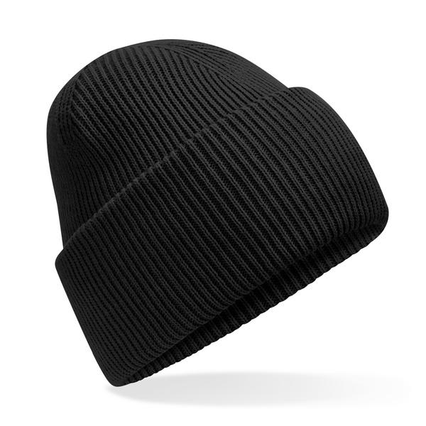 Mütze Beechfield Classic Engineered Deep Cuffed Beanie in Black – Produktansicht