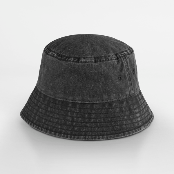 Hut Beechfield Vintage Bucket Hat in Vintage Black – Produktansicht