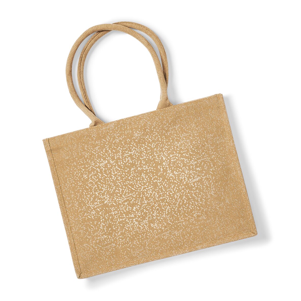 Tasche Shimmer Jute Shopper-Natural Gold