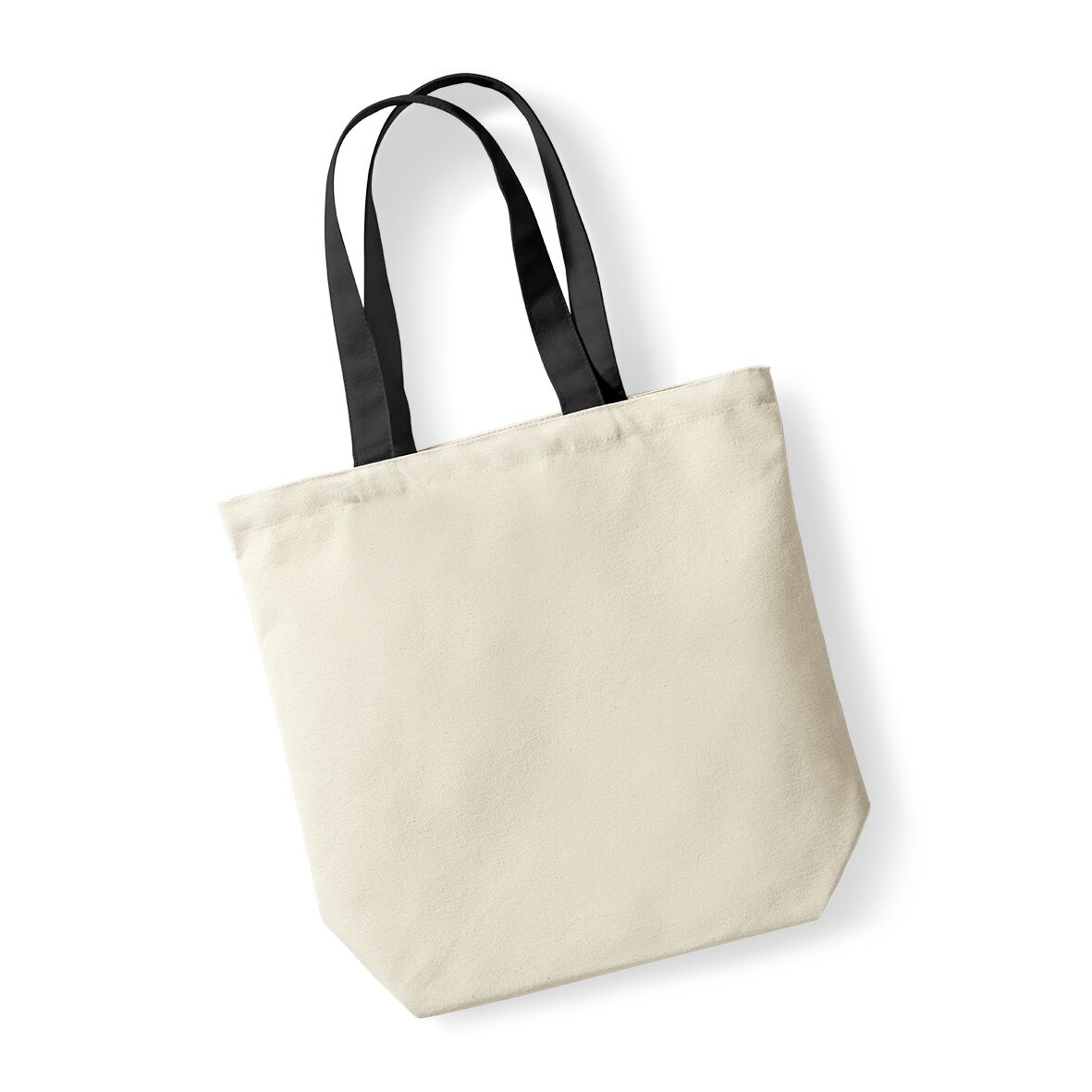 Baumwolltasche Fairtrade Cotton Camden Shopper-Natural Black