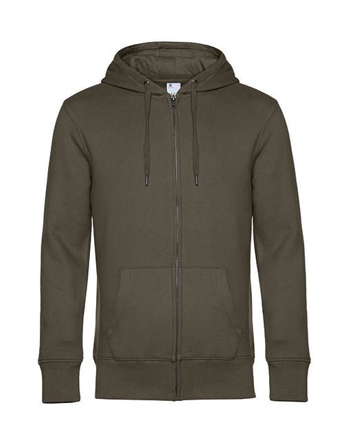 KING Zipped Hood Jacket-Khaki