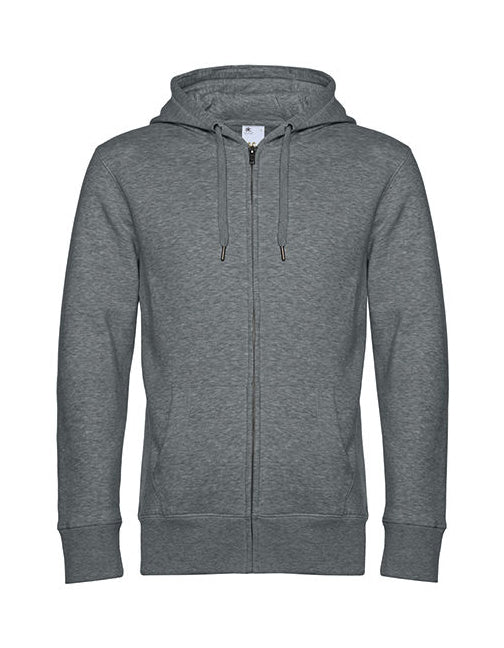 KING Zipped Hood Jacket-Heather Mid Grey
