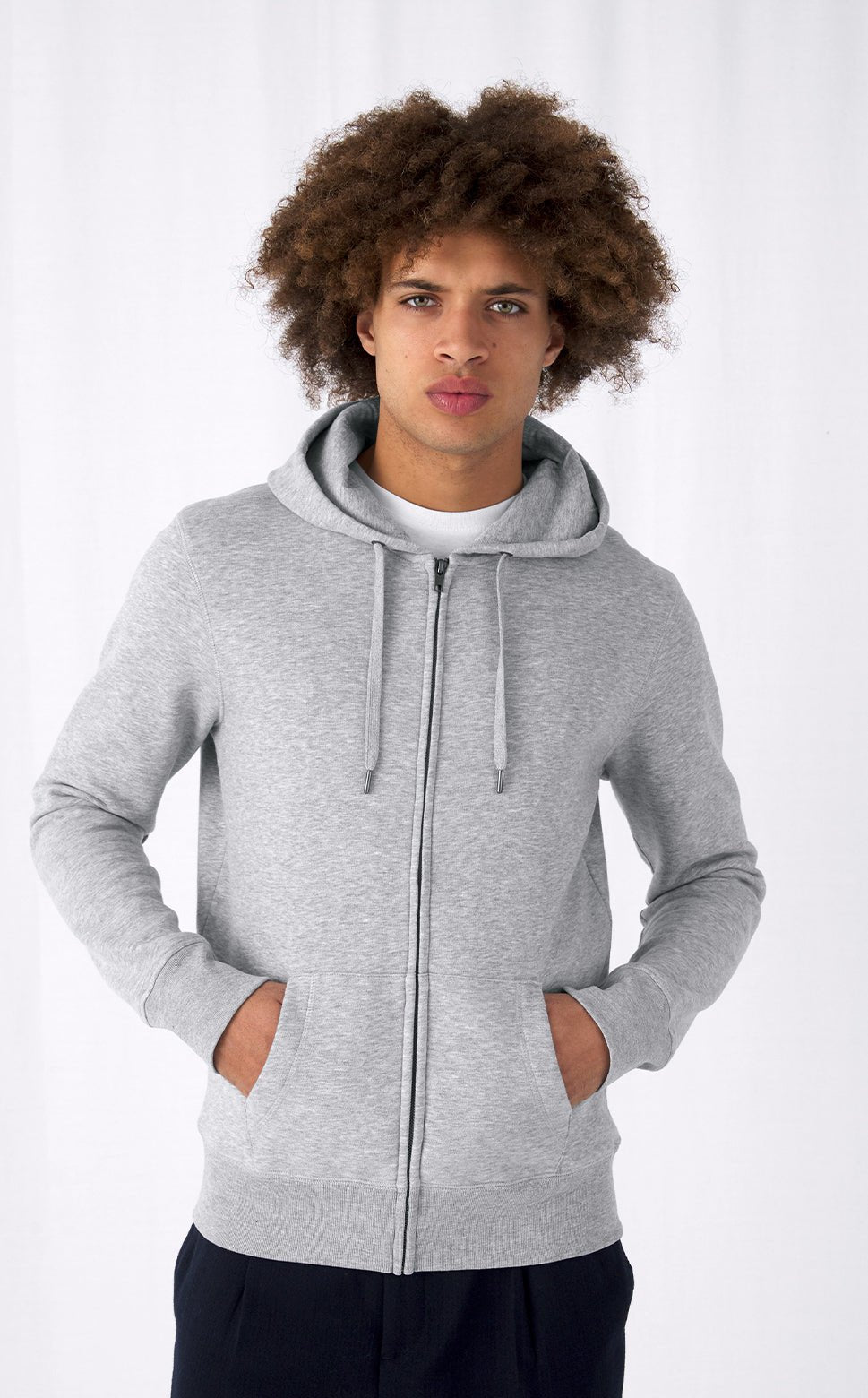 KING Zipped Hood Jacket-Asphalt