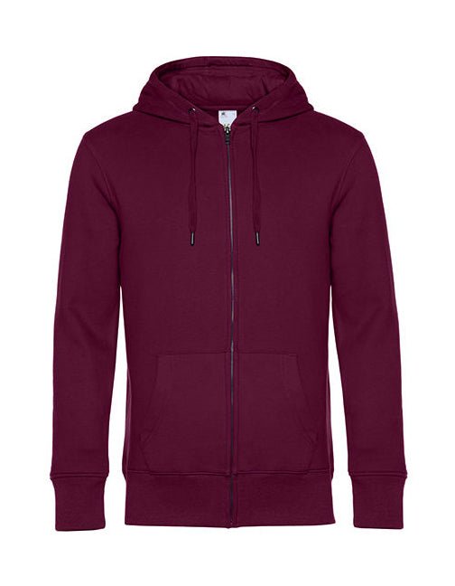 KING Zipped Hood Jacket-Dark Cherry