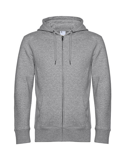 KING Zipped Hood Jacket-Heather Grey