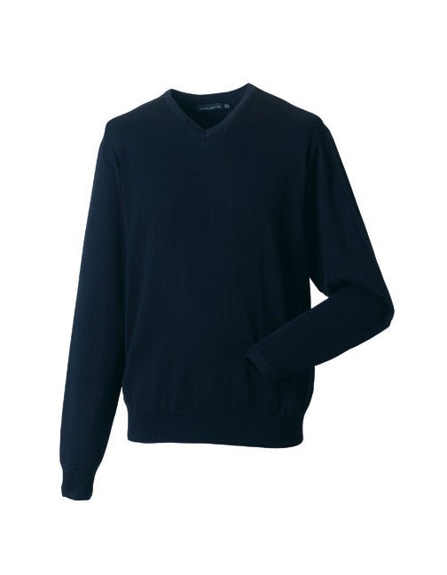 Men´s V-Neck Knitted Pullover-French Navy