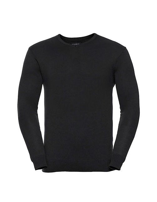 Men´s V-Neck Knitted Pullover-Black