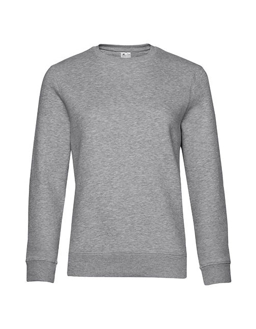 QUEEN Crew Neck Sweat-Heather Grey