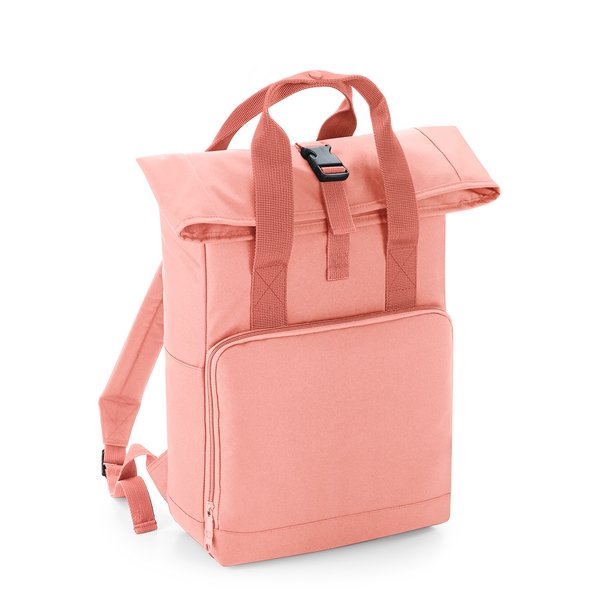 Recycled Mini Twin Handle Roll-Top Backpack-Blush Pink